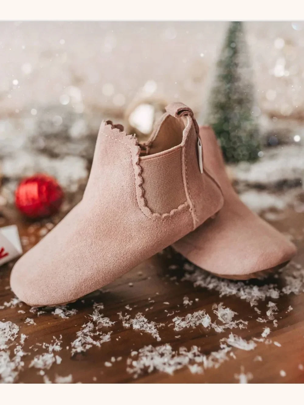 Little Love Bug Blush Suede Reagan Boots